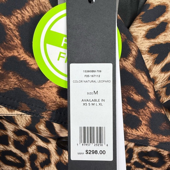 BCBGMaxazria Trench Coat Leopard Print Brown Black Medium - Picture 10 of 13